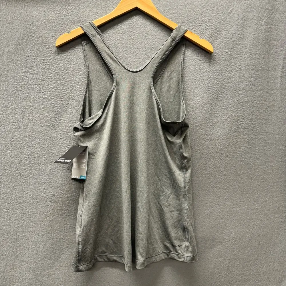 Nike Pro‎ Tank Top Womens Large Gray Dri Fit Competition Base Layer NEW